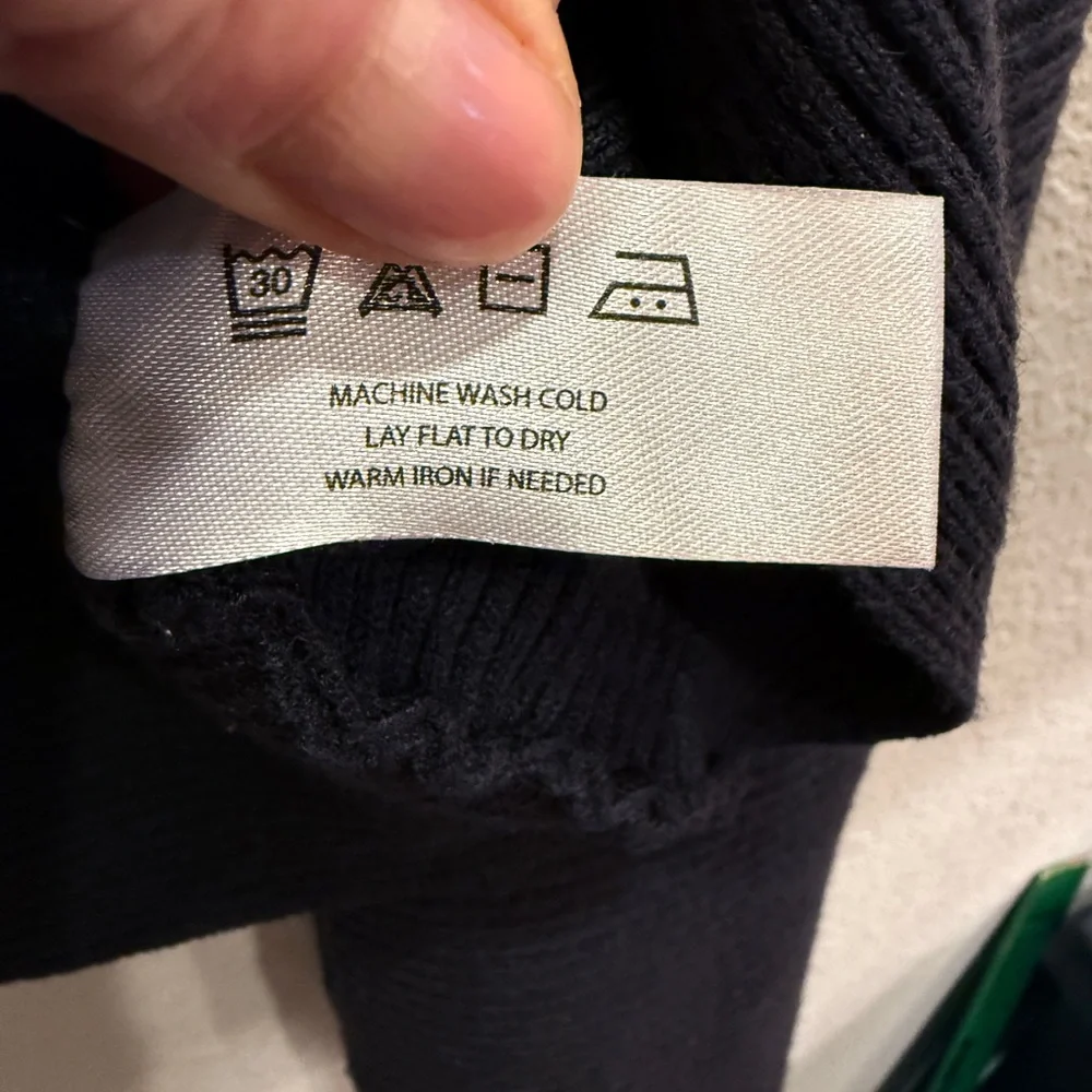 Modern Citizen Women’s Navy Blue Ribbed Sweater sz L - Picture 7 of 8